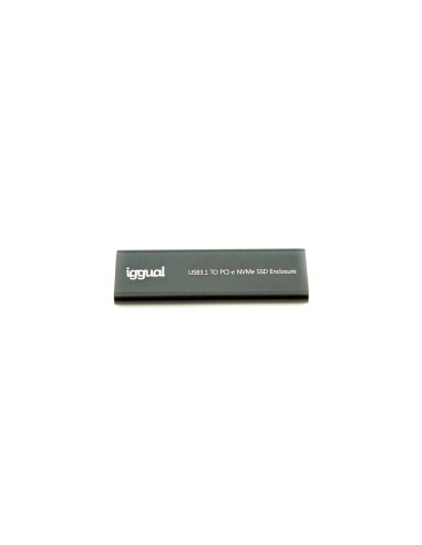 iggual Caja externa para ssd usb 3.2 gen 2 M.2 nvme/sata aluminio negro