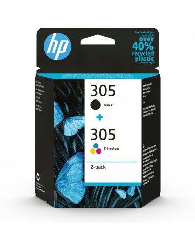 Hp 305 Pack 2 Cartuchos de tinta original tricolor/negro