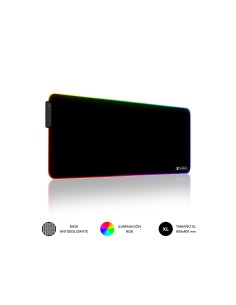 SUBBLIM Alfombrilla/Tapete Ratón Luz LED RGB 9 colores Extra Grande