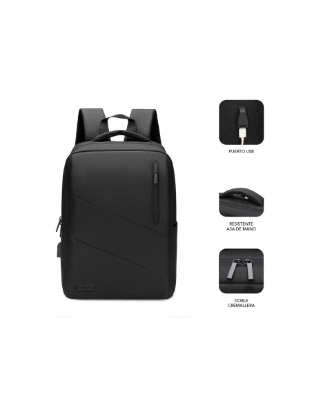 SUBBLIM City Backpack Mochila para portátil 15.6p negro