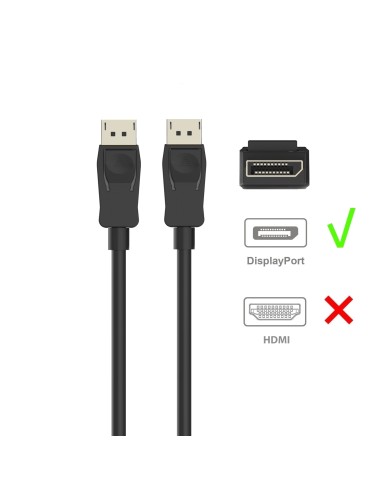Ewent EC1400 Cable displayport macho a macho 1m negro