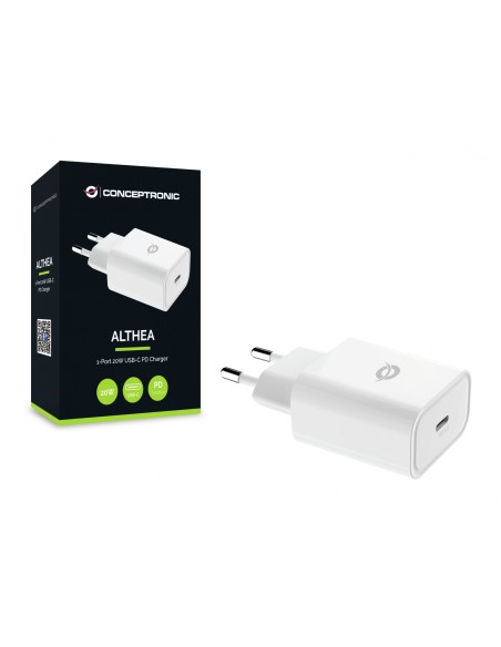 Conceptronic ALTHEA07W Cargador pared usb tipo-c smartphone universal blanco