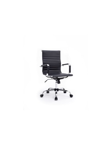 Equip 651002 silla de oficina asiento respaldo acolchado negro