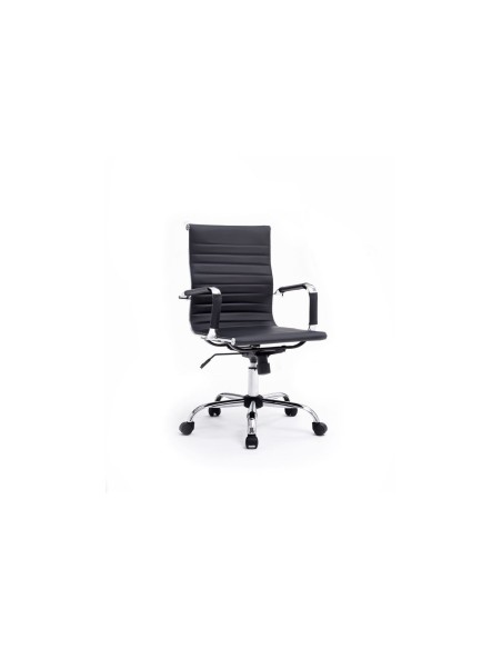 Equip 651002 silla de oficina asiento respaldo acolchado negro