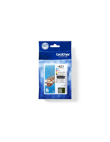 Brother LC-421VAL PagePack 4 pieza(s) Original Rendimiento estándar Negro, Cian, Magenta, Amarillo