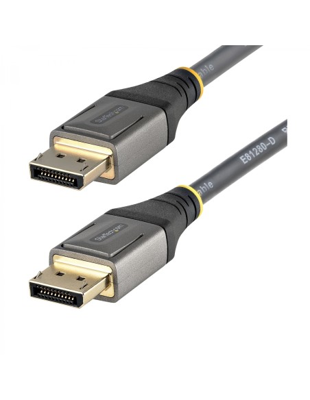StarTech.com Cable DisplayPort 1.4 Certificado VESA - 8K de 60Hz HDR10 Ultra HD 4K de 120Hz, 4 m Gris, Negro