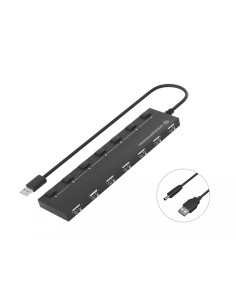 Conceptronic HUB de interfaz USB 2.0 480 Mbit/s Negro