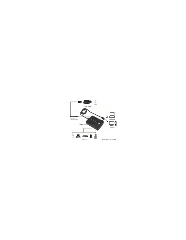 Conceptronic HUB de interfaz USB 3.2 Gen 1 (3.1 Gen 1) Type-A 5000 Mbit/s Negro