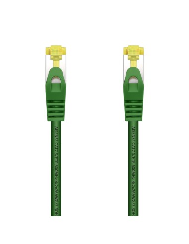 AISENS Cable De Red Latiguillo RJ45 LSZH Cat.7 600 MHz S/FTP PIMF AWG26, Verde, 25 cm