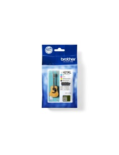 Brother LC-421XLVAL Cartucho de tinta PagePack 4 pieza(s) Original Alto rendimiento (XL) Negro, Cian, Magenta, Amarillo