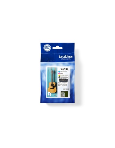 Brother LC-421XLVAL Cartucho de tinta PagePack 4 pieza(s) Original Alto rendimiento (XL) Negro, Cian, Magenta, Amarillo