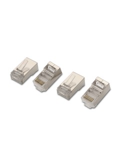 AISENS A138-0293 10 piezas Conector RJ-45 acero inoxidable transparente