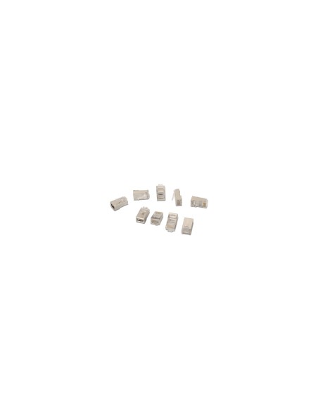 AISENS A138-0293 10 piezas Conector RJ-45 acero inoxidable transparente