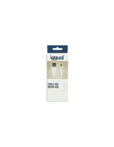 iggual Cable USB A/Micro-USB A 1 m Blanco