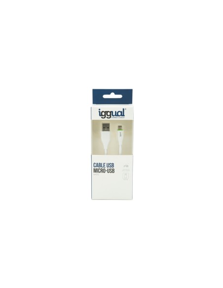 iggual Cable USB A/Micro-USB A 1 m Blanco