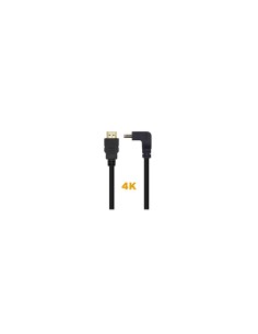 AISENS Cable HDMI V2.0 Acodado Premium Alta Velocidad / HEC 4K@60Hz 18Gbps 2 m Negro 2