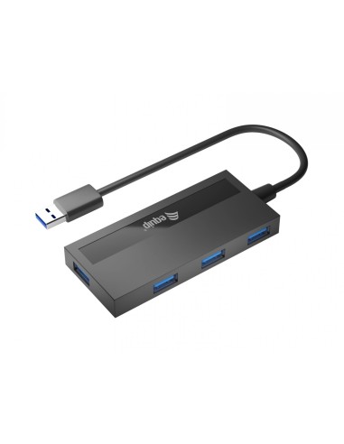 Equip HUB de interfaz USB 3.2 Gen 1 (3.1 Gen 1) Type-A 5000 Mbit/s Negro