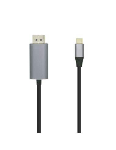 AISENS Cable displayport macho a usb tipo-c macho 1.8m aluminio negro