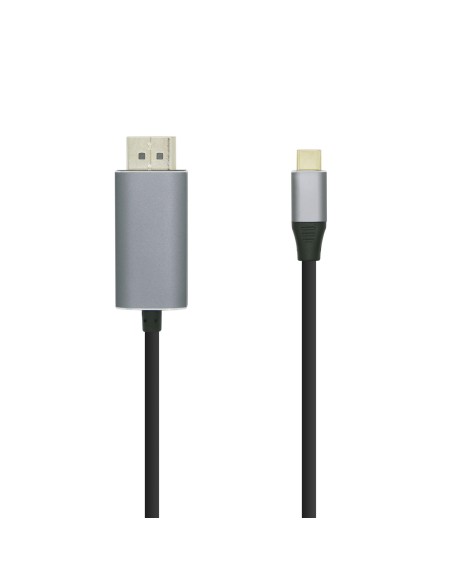AISENS Cable displayport macho a usb tipo-c macho 1.8m aluminio negro