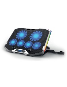 Ewent EW1260 Base refrigerante para portatil 17p con iluminacion negro