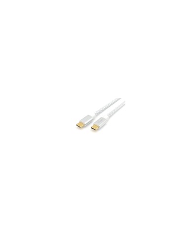 Equip 128356 cable USB 1 m USB 3.2 Gen 2 (3.1 Gen 2) USB C Plata, Blanco