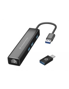 Conceptronic HUB de interfaz USB 3.2 Gen 1 (3.1 Gen 1) Type-A 5000 Mbit/s Negro