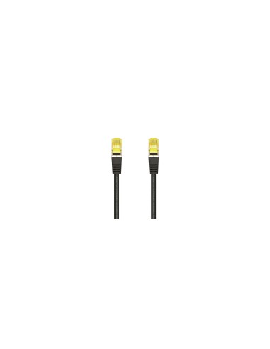 AISENS Cable De Red Latiguillo RJ45 LSZH Cat.7 600 MHz S/FTP PIMF AWG26, Negro, 0.5 m