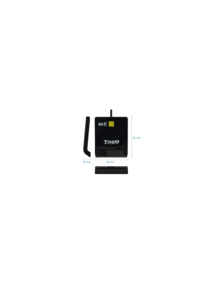 TooQ Lector de Tarjetas Inteligentes DNIe SIM USB-C, Negro