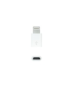 Nanocable Adaptador Lightning a Micro USB, Lightning/M-Micro B/H Blanco