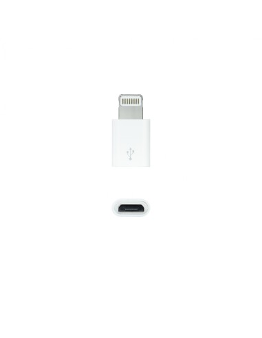 Nanocable Adaptador Lightning a Micro USB, Lightning/M-Micro B/H Blanco