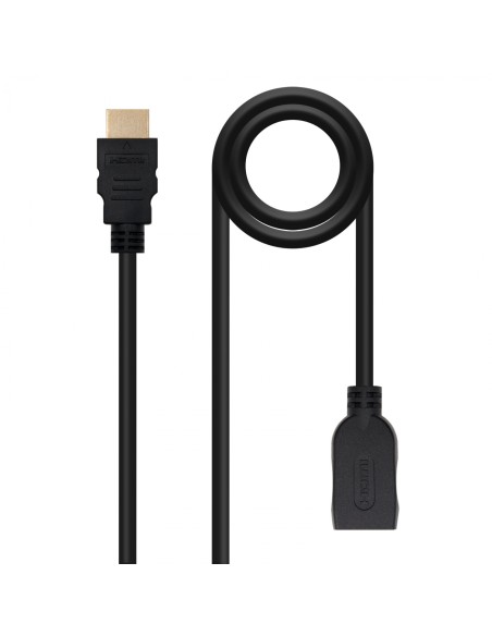 Nanocable Cable HDM 2.0 Prolongador A/M-A/H, Negro, 3 m
