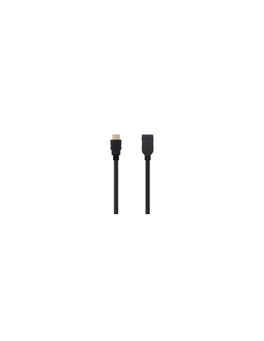Nanocable Cable HDM 2.0 Prolongador A/M-A/H, Negro, 3 m