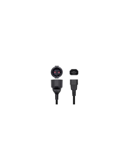 AISENS Cable Alimentación 16A, C14/M A CEE7/H, 25cm