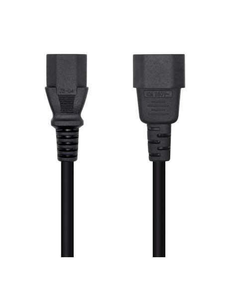 AISENS Cable Alimentación CPU, C13/H-C14/M, Negro, 10 m