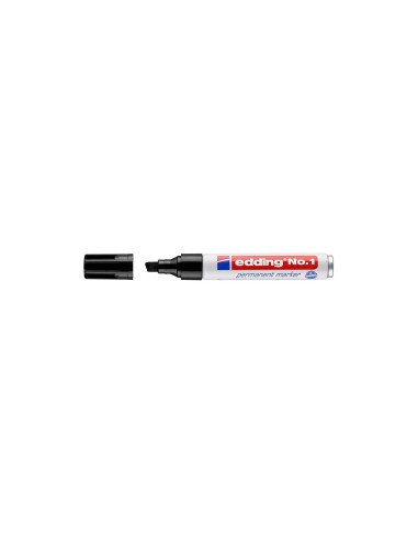 Edding No.1 marcador permanente Punta de cincel Negro