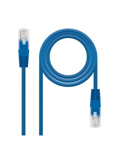 Nanocable Cable Red Latiguillo RJ45 CAT.6 UTP AWG24, Azul, 25 cm