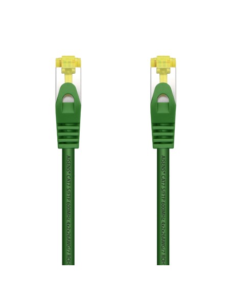 AISENS Cable De Red Latiguillo RJ45 LSZH Cat.7 600 MHz S/FTP PIMF AWG26, Verde, 2.0 m
