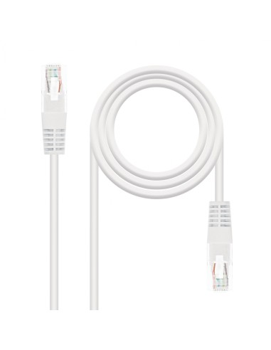 Nanocable Cable Red Latiguillo RJ45 CAT.6 UTP AWG24, Blanco, 30 cm