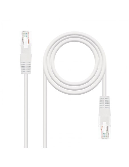 Nanocable Cable Red Latiguillo RJ45 CAT.6 UTP AWG24, Blanco, 30 cm