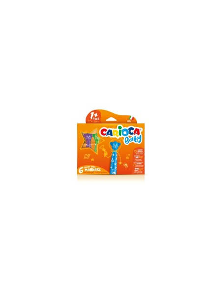 Carioca Teddy Marker 1+ rotulador Extra-grueso Multicolor 6 pieza(s)