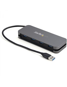 StarTech.com HB30AM4AB hub de interfaz USB 3.2 Gen 1 (3.1 Gen 1) Type-A 5000 Mbit/s Negro, Gris