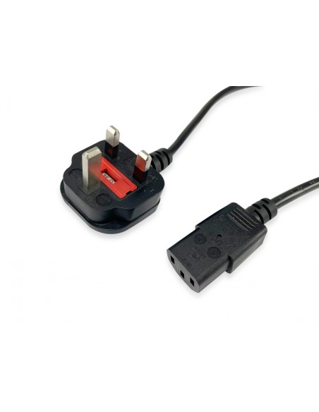 Equip 112300 cable de transmisión Negro 2 m BS 1363 C13 acoplador
