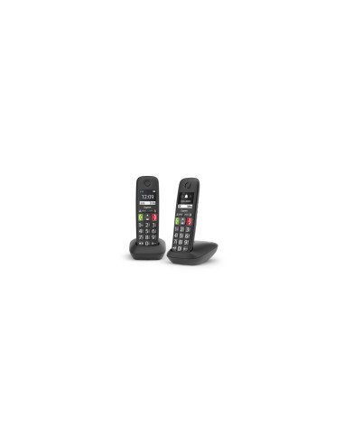Gigaset E290 Duo Teléfono DECT/analógico Identificador de llamadas Negro