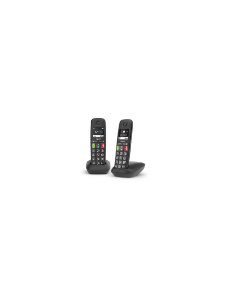 Gigaset E290 Duo Teléfono DECT/analógico Identificador de llamadas Negro