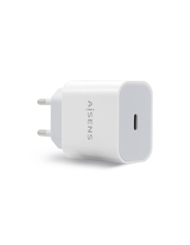 AISENS Cargador USB-C PÐ?3.0 1 Puerto 1x USB-C 20 W, Blanco