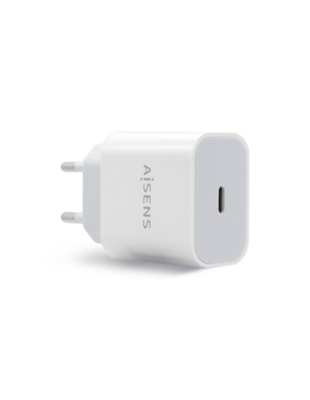 AISENS Cargador USB-C PÐ?3.0 1 Puerto 1x USB-C 20 W, Blanco