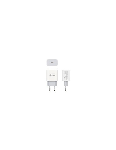 AISENS Cargador USB-C PÐ?3.0 1 Puerto 1x USB-C 20 W, Blanco