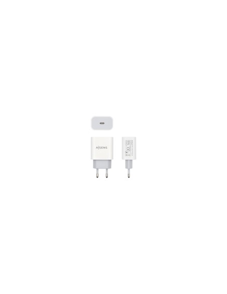 AISENS Cargador USB-C PÐ?3.0 1 Puerto 1x USB-C 20 W, Blanco