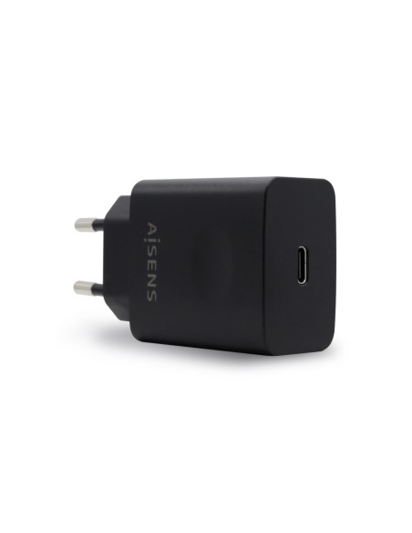 AISENS Cargador USB-C PD 3.0 1 Puerto 1x USB-C 20 W, Negro
