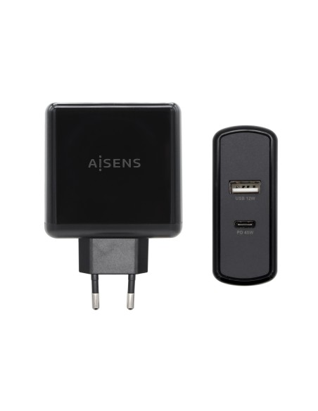 AISENS ASCH-2PD45A-BK cargador de dispositivo móvil Negro Interior